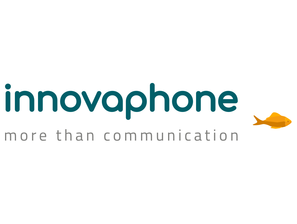 innovaphone logo wordmark claim brand fish on the right without background screen